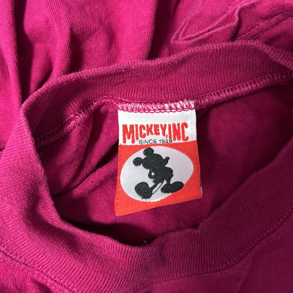 Mickey, INC Disney Women’s Purple/Pink Minnie Mouse Quilted T-Shirt Sz S/M - Picture 4 of 5